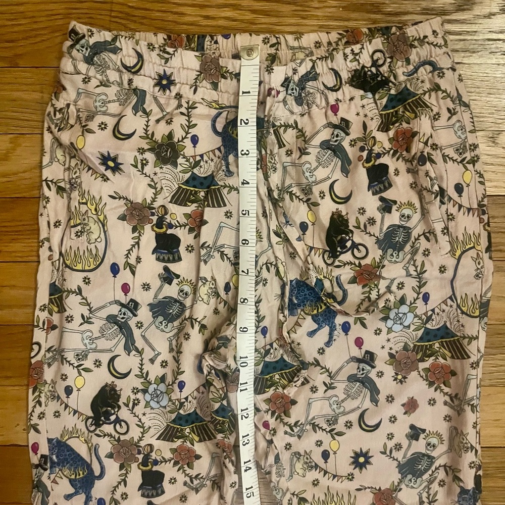 Zadig & Voltaire Parono Circus Skeleton Print Drawstring Waist pants pink - Picture 8 of 11